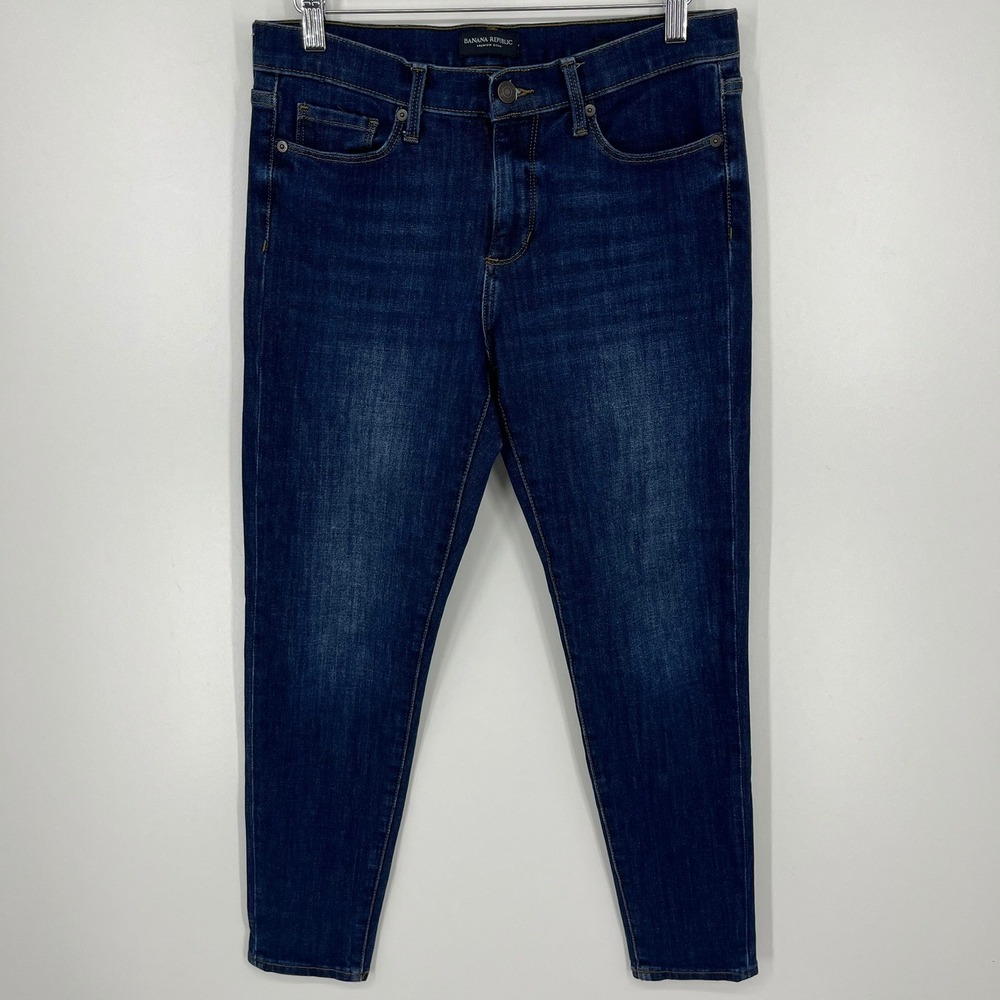 Banana Republic Premium Denim‎ Skinny Jeans Dark Wash Blue Size 29